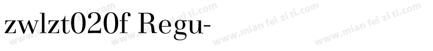 zwlzt020f Regu字体转换